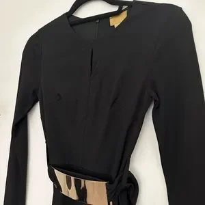 Robe De Soirée Noire H&M - Taille 2, Longueur Longue, En Polyester, Sans étiquettes